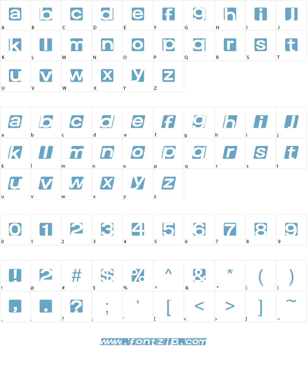 Artificial Box Font Character